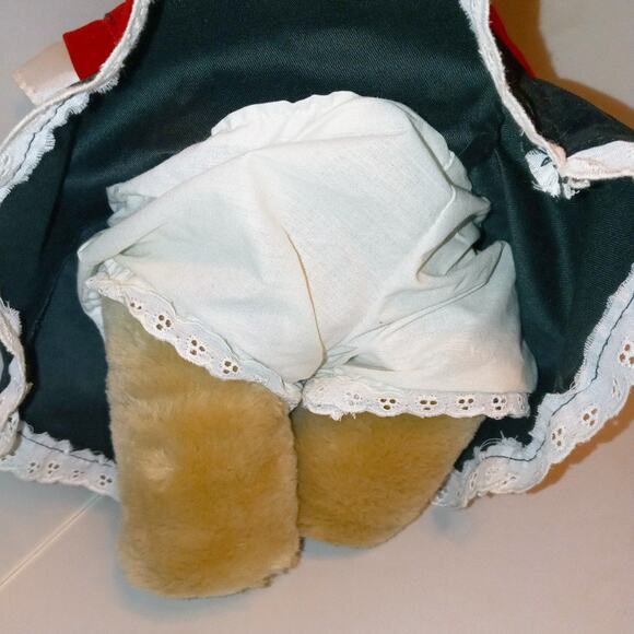 Vintage Gorham Lady Sterling Teddy Bear Plush 14 Stuffed Animal 1986 - Picture 5 of 7